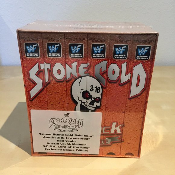 Vintage WWF Stone Cold T Shirt VHS Set Brand New - Picture 6 of 8